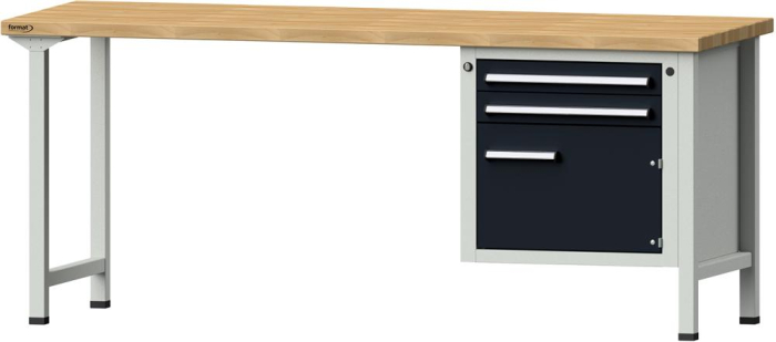 Format Kombi-Werkbank
B2000xT700xH840mm
RAL 7035/7016 BMP: 40 mm - Detail 1