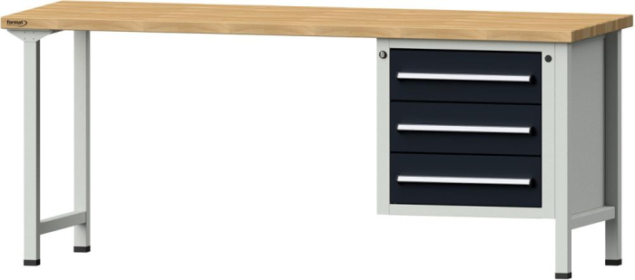 Format Kombi-Werkbank
B2000xT700xH840mm
RAL 7035/7016 BMP: 40 mm - Detail 1