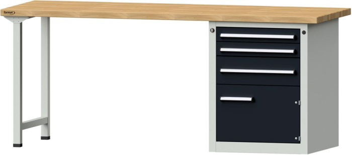 Format Kombi-Werkbank
B2000xT700xH840mm
RAL 7035/7016 BMP: 40 mm - Detail 1