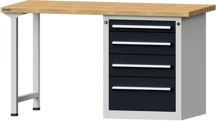 Format Kombi-Werkbank
B1500xT700xH840mm
RAL 7035/7016 BMP: 40 mm - Detail 1