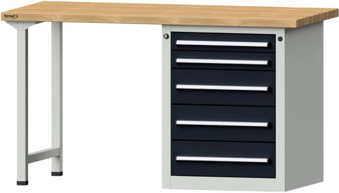 Format Kombi-Werkbank
B1500xT700xH840mm
RAL 7035/7016 BMP: 40 mm - Detail 1