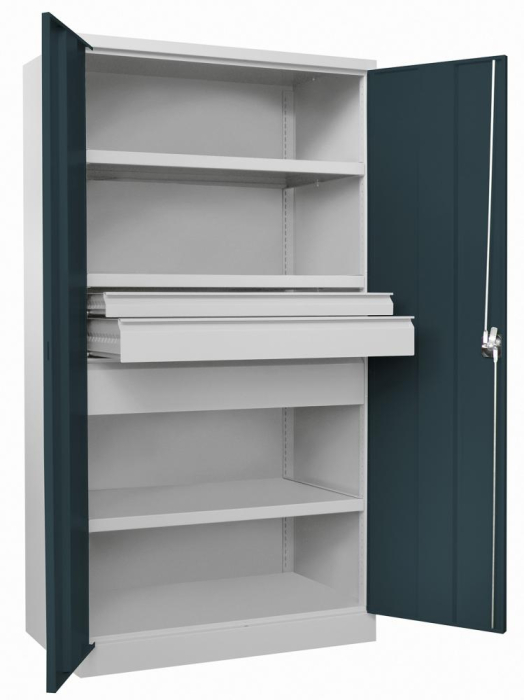 Schwerlastschrank m.Türen
H1950xB1040xT630 mm
3 FB,SL je 1x75,125,175mm - Detail 1