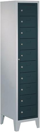 Schließfachschrank
H1850xB400xT500 mm
1x10 Fächer, Füße - Detail 1