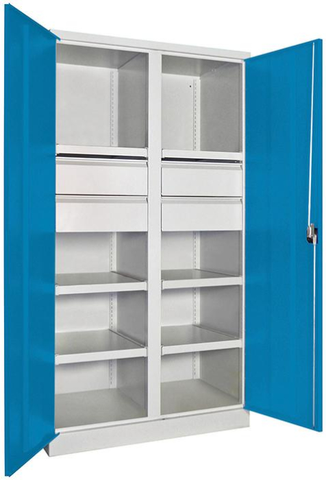 Schwerlastschrank m.Türen
H1950xB1040xT630 mm
6 FB, SL 4 x FH 175 mm - Detail 1