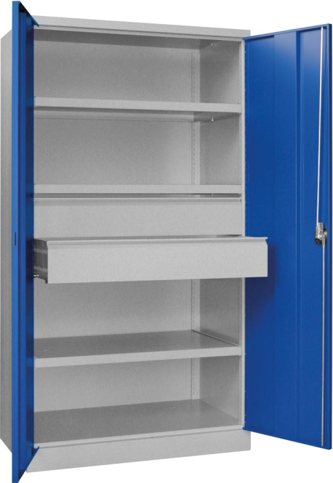 Schwerlastschrank m.Türen
B1040xT630xH1950 mm
3 FB, SL 2 x FH 175 mm - Detail 1