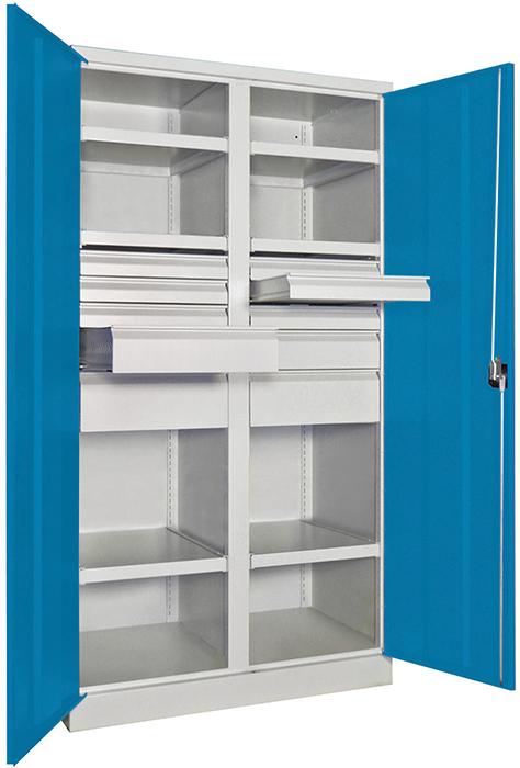 Schwerlastschrank m.Türen
H1950xB1040xT630 mm
6 FB,SL 6x75,2x125,175mm - Detail 1