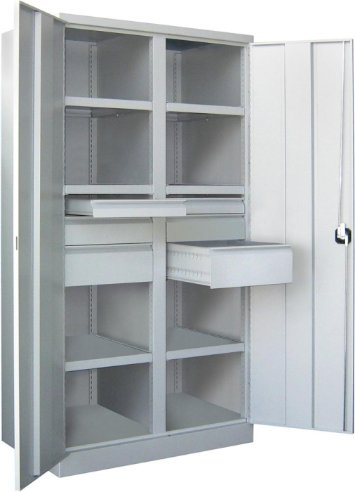 Schwerlastschrank m.Türen
H1950xB1040xT630 mm
6 FB,SL je 2x75,125,175mm - Detail 1