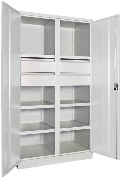 Schwerlastschrank m.Türen
B1040xT630xH1950 mm
6 FB, SL 4 x FH 175 mm - Detail 1