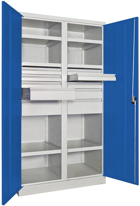 Schwerlastschrank m.Türen
B1040xT630xH1950 mm
6 FB,SL 6x75,2x125,175mm - Detail 1