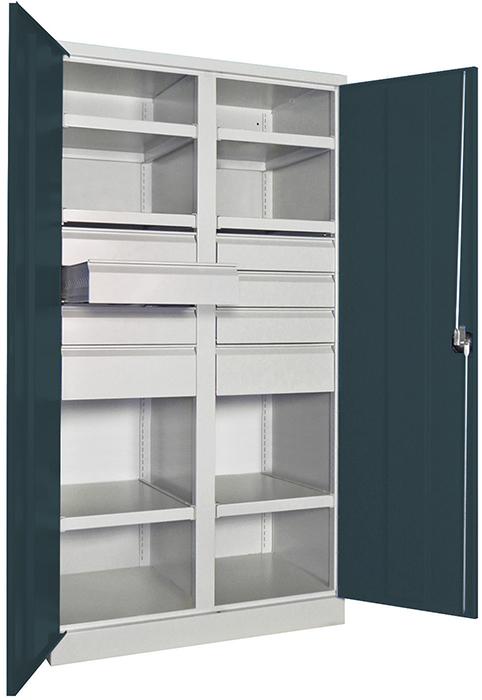 Schwerlastschrank m.Türen
B1040xT630xH1950 mm
6 FB, SL 6xFH 125,2x175mm - Detail 1