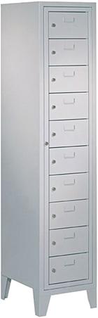 Schließfachschrank
H1850xB400xT500 mm
1x10 Fächer, Füße - Detail 1