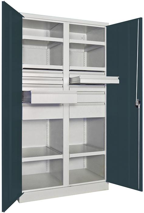 Schwerlastschrank m.Türen
H1950xB1040xT630 mm
6 FB,SL 6x75,2x125,175mm - Detail 1