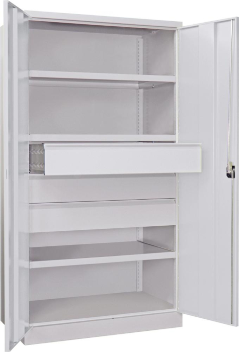 Schwerlastschrank m.Türen
B1040xT630xH1950 mm
3 FB, SL 3 x FH 175 mm - Detail 1