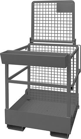 Arbeitkorb für Stapler
1 Person, 250 kg,
Aufnahme breite Seite
RAL 7016, 770x730 mm - Detail 1