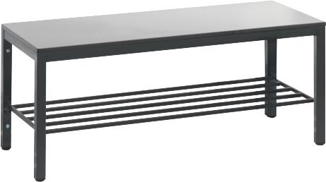 Sitzbank HPL
B1000xT353xH401 mm
RAL 7021/silbergrau - Detail 1