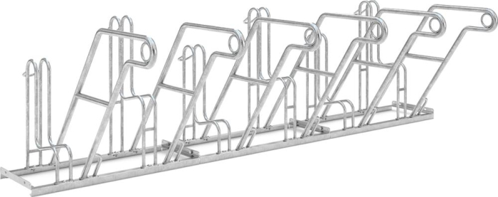 Fahrrad-Anlehnparker
einseitig, verzinkt
L 3000 mm, 6 Plätze - Detail 1