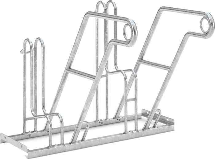 Fahrrad-Anlehnparker
einseitig, verzinkt
L 1000 mm, 2 Plätze - Detail 1