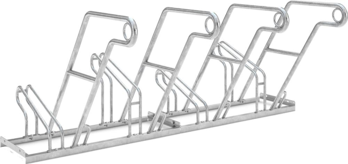 Fahrrad-Anlehnparker
einseitig, verzinkt
L 2000 mm, 4 Plätze - Detail 1