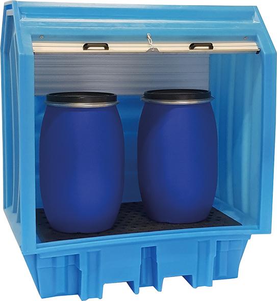 PE-Gefahrstoffdepot
für Kleingebinde oder
2x220 Liter Fässer - Detail 1