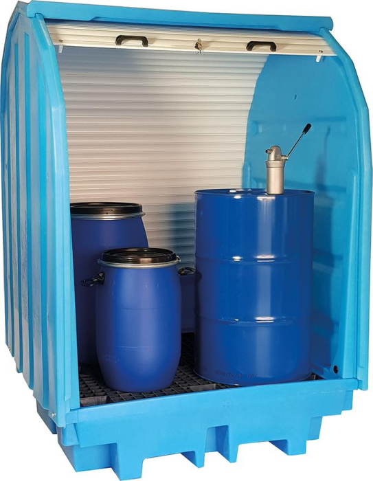 PE-Gefahrstoffdepot
für Kleingebinde oder
4x220 Liter Fässer - Detail 1