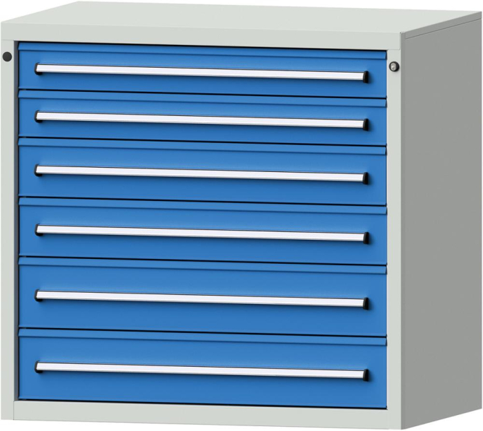 Format Schubladenschrank
B1060xT675xH1000mm
RAL7035/5012 - Detail 1