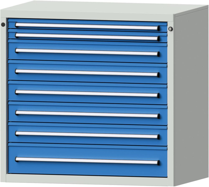 Format Schubladenschrank
B1060xT675xH1000mm
RAL7035/5012 - Detail 1