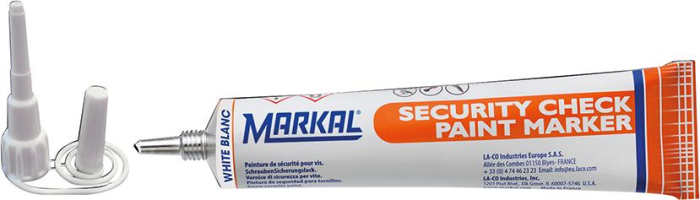Markal Security-Check
Sicherungslack, weiß - Detail 1