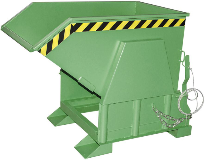 Kippbehälter BK 500 l
B850xT1430xH1070 mm
RAL6011 Tragkraft 1000kg - Detail 1