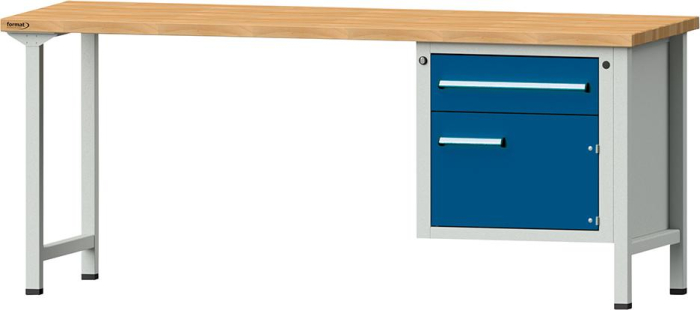 Format Kombi-Werkbank
B2000xT700xH840mm
RAL 7035/5010 BMP: 40 mm - Detail 1
