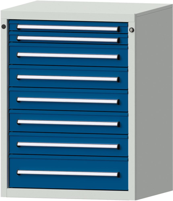 Format Schubladenschrank
B760xT700xH1000mm
RAL7035/5010 - Detail 1