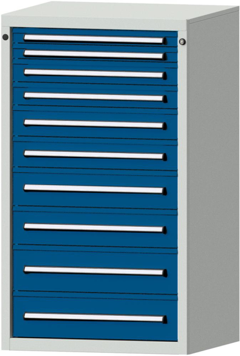 Format Schubladenschrank
B760xT700xH1300mm
RAL7035/5010 - Detail 1