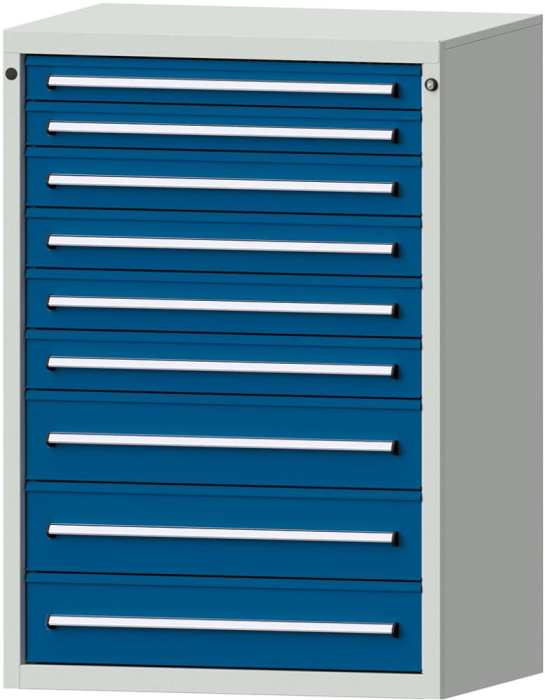 Format Schubladenschrank
B910xT700xH1300mm
RAL7035/5010 - Detail 1