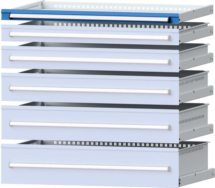 Format Schublade
B900xT600xFH60mm
RAL 5012 - Detail 1