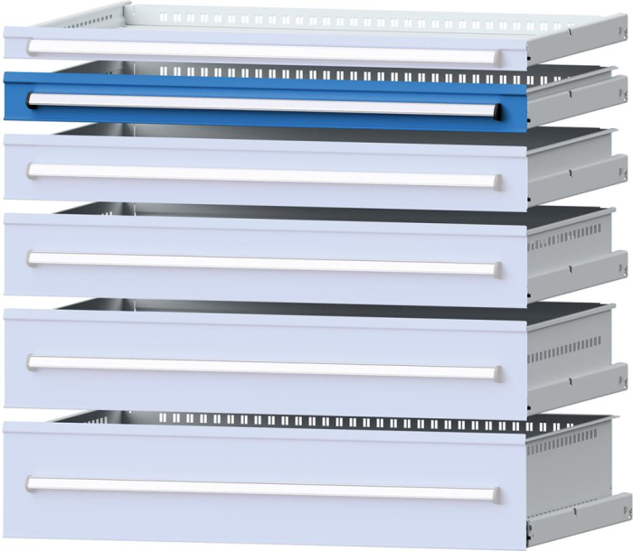 Format Schublade
B900xT600xFH90mm
RAL 5012 - Detail 1