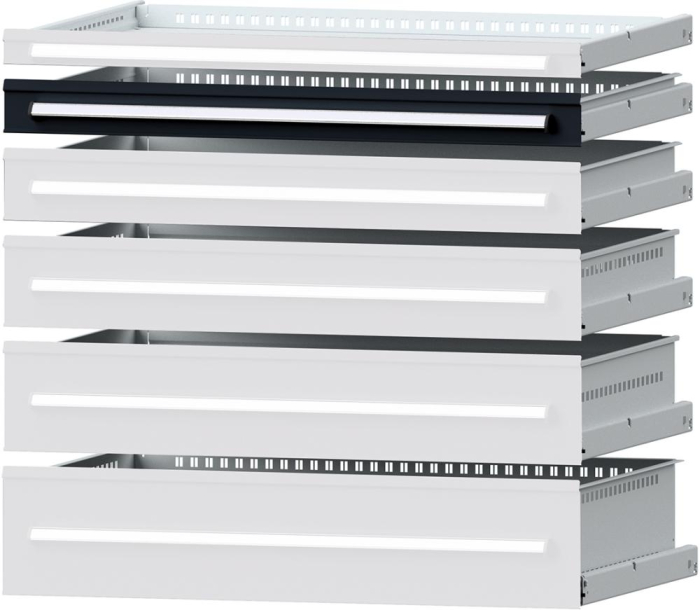 Format Schublade
B600xT600xFH90mm
RAL 7016 - Detail 1
