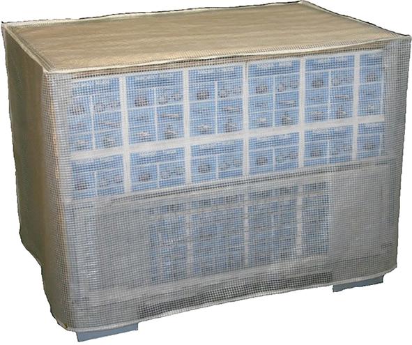 Abdeckhaube für Gitterbox
B1250xT850xH980 mm
ohne Reißverschluss - Detail 1