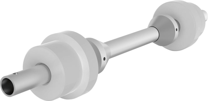 Kabeltrommelachse
D42,4xB900 mm
mit Zentrierstücke - Detail 1