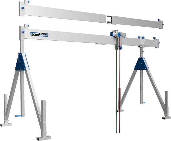 Aluportalkran stationär
H1249-2349 mm
500 kg TL 4000 mm - Detail 1