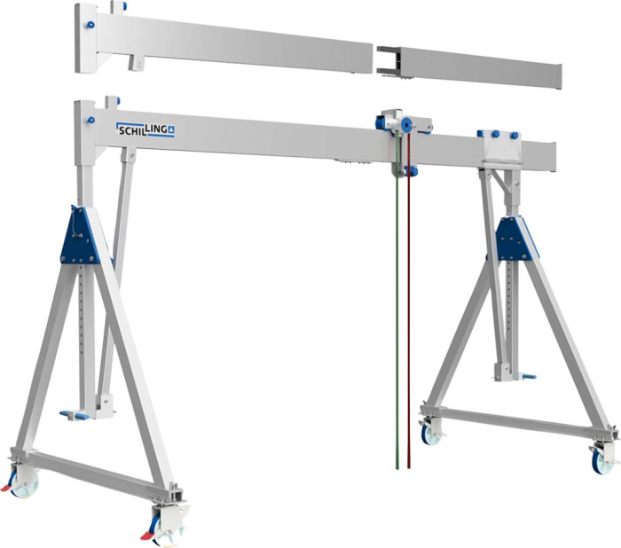 Aluportalkran fahrbar
H2137-2987 mm
500 kg TL 4000 mm - Detail 1