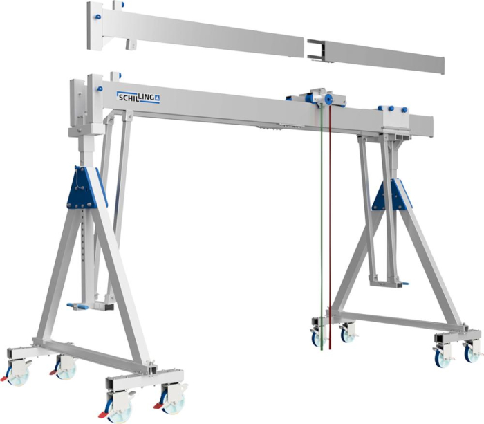 Aluportalkran fahrbar
H2613-3363 mm
3000 kg TL 6000 mm - Detail 1