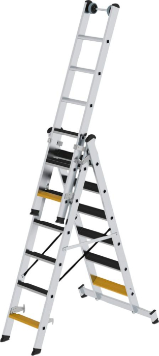 Alu-Mehrzweckleiter
3x6 Stufen R13
Leiterlänge 1,96m eingef. - Detail 1