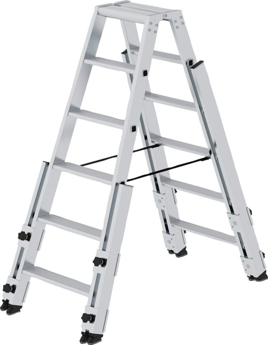 Alu-Stehleiter
2x6 Stufen
Gesamthohe 1,38 m - Detail 1
