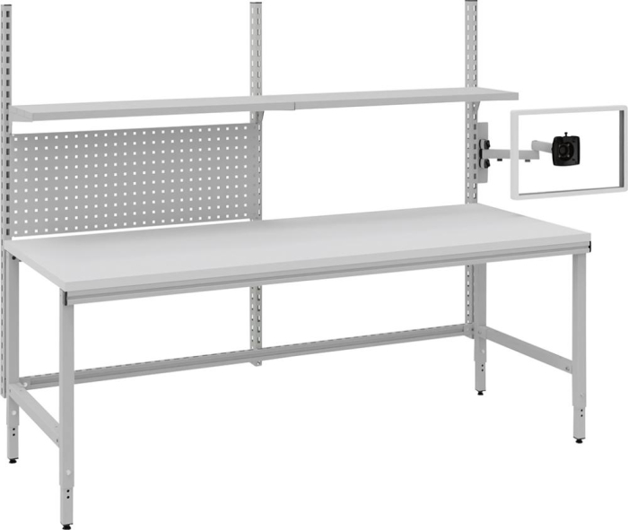 Systemtisch Multi4easy
B2030xT800xH720-1020 mm
Tischplatte Melamin - Detail 1