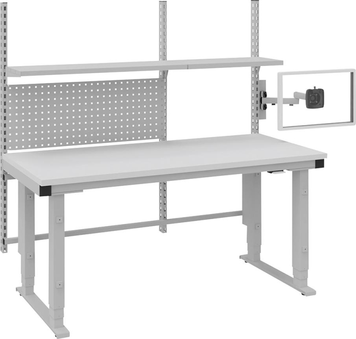 Systemtisch Multi4easy
B1685xT800xH730-1320 mm
Tischplatte Melamin - Detail 1