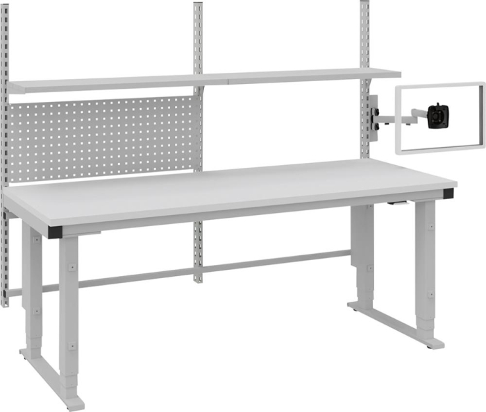 Systemtisch Multi4easy
B2030xT800xH730-1320 mm
Tischplatte Melamin - Detail 1