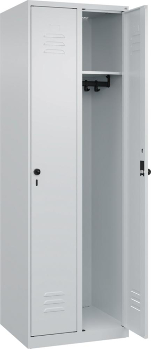 Garderobenschrank CLASSIC
B600xT500xH1850 mm
RAL 7035/7035, 2 Abteile - Detail 1