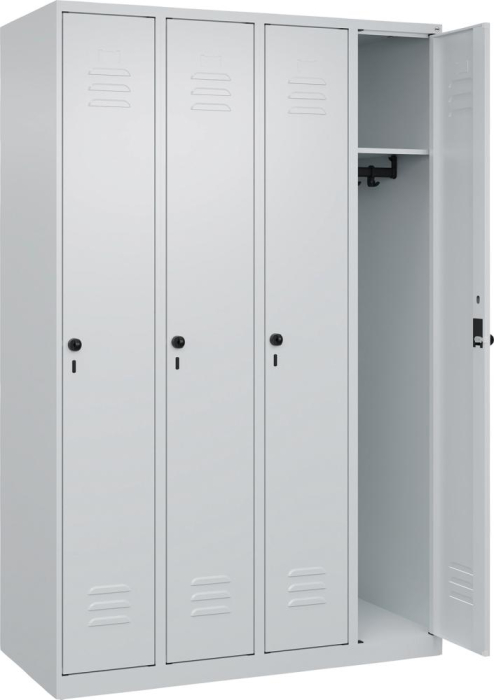 Garderobenschrank CLASSIC
B1200xT500xH1850 mm
RAL 7035/7035, 4 Abteile - Detail 1