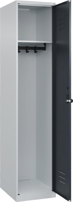 Garderobenschrank CLASSIC
B400xT500xH1850 mm
RAL 7035/7016, 1 Abteil - Detail 1