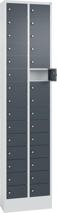 Kleingefachschrank
B460xT200xH1950 mm
RAL 7035/7016,mit Sockel - Detail 1