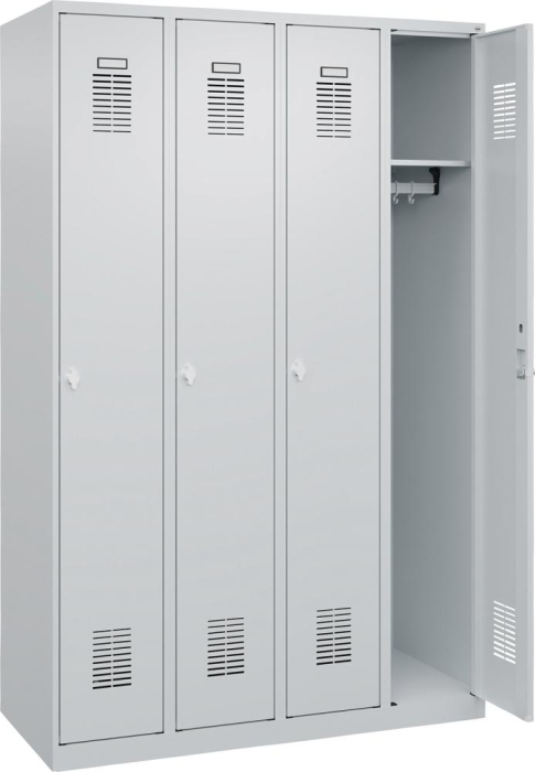 Garderobenschrank BASIC
B1200xT500xH1850 mm
RAL 7035/7035, 4 Abteile - Detail 1